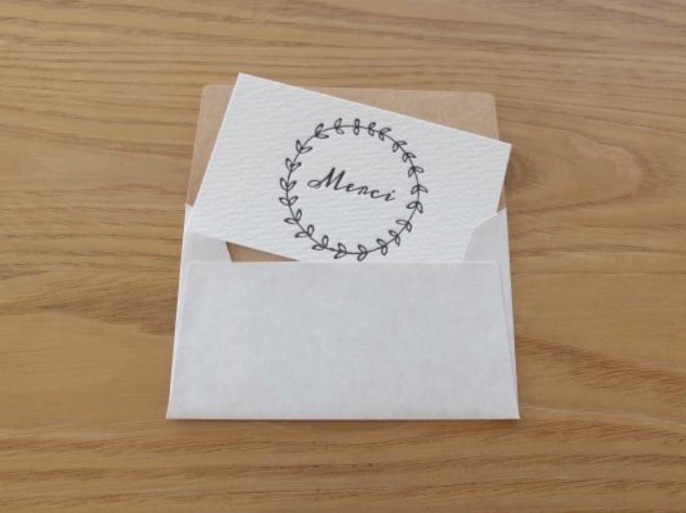 【活版印刷】小さなカードと封筒(merci.A)