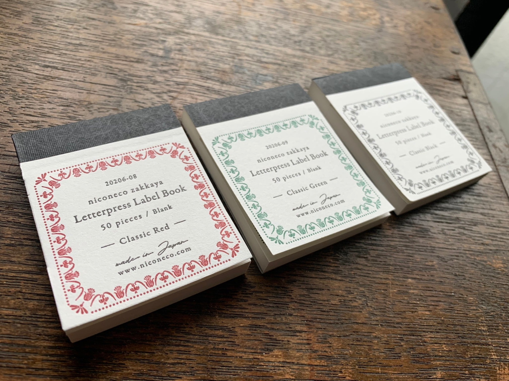 【活版印刷】Label book Vol.2(Classic Black)niconecoコラボ