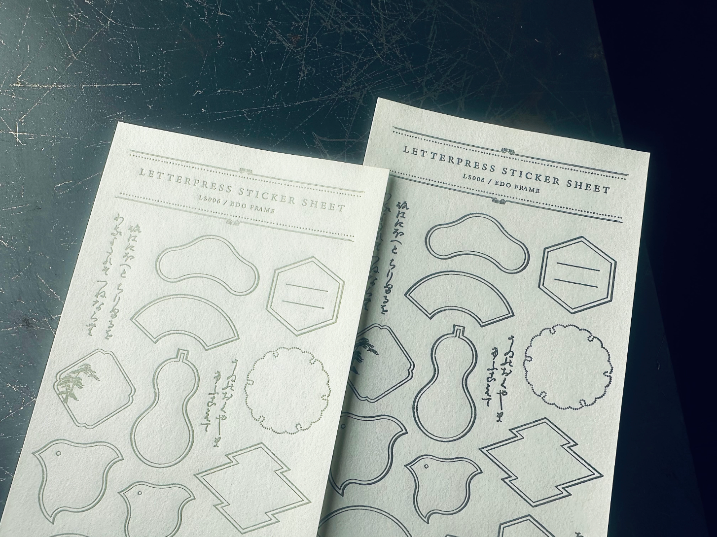 "WACCA JAPAN コラボ" LETTERPRESS sticker sheet【EDO FRAME】