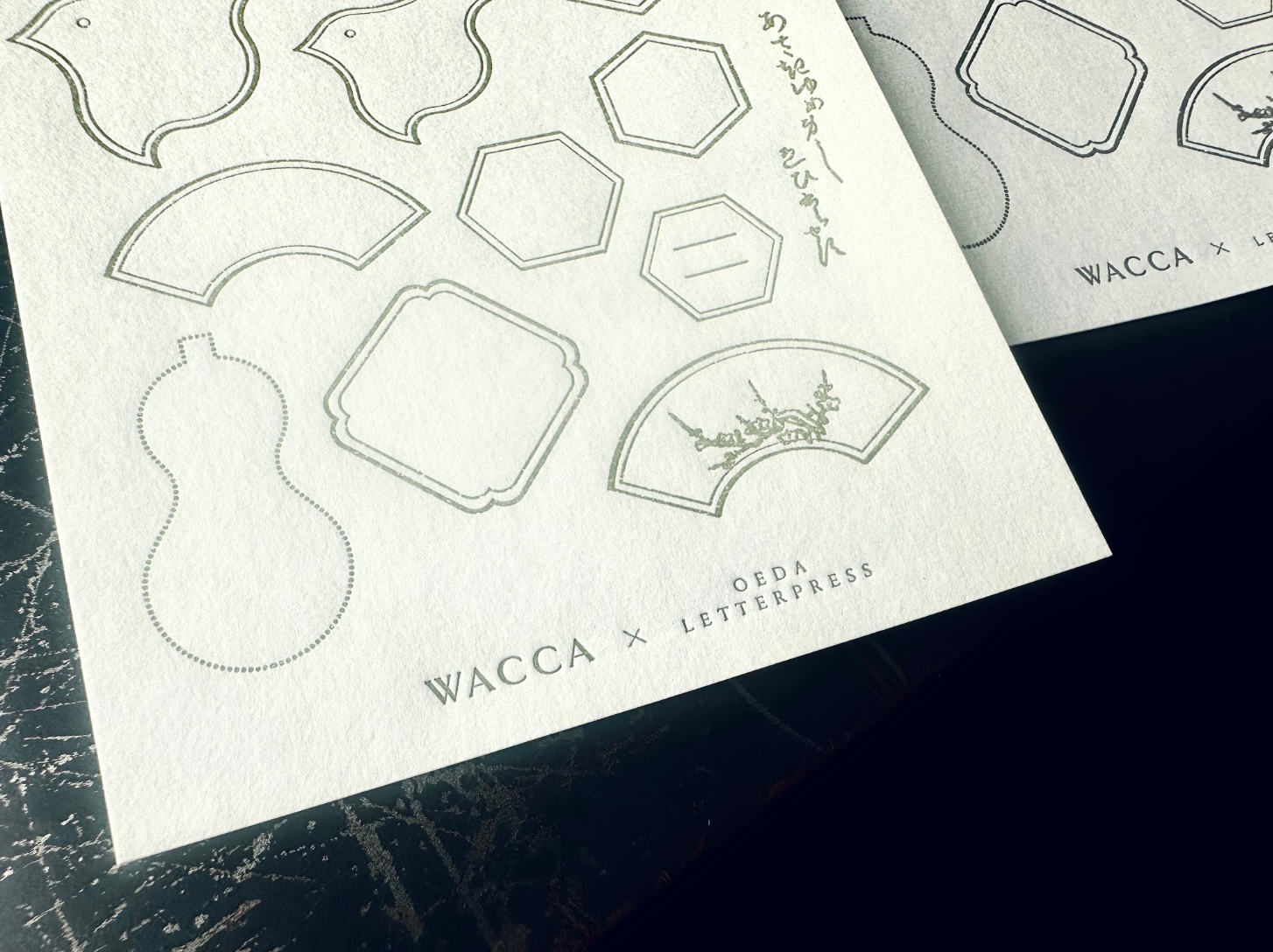 "WACCA JAPAN コラボ" LETTERPRESS sticker sheet【EDO FRAME】