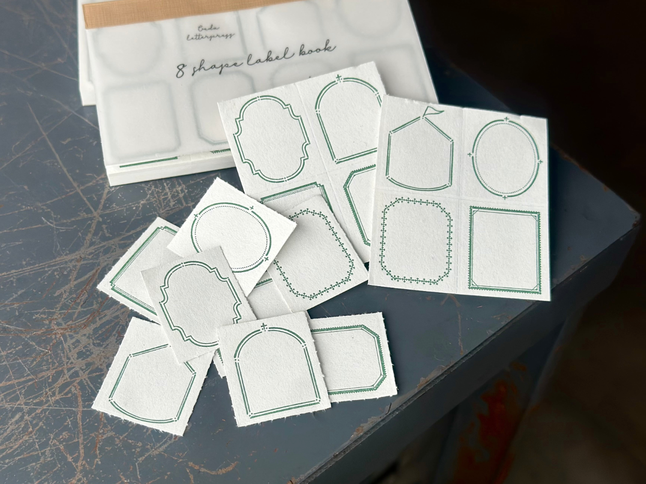 8shape label book【Frame/Green】