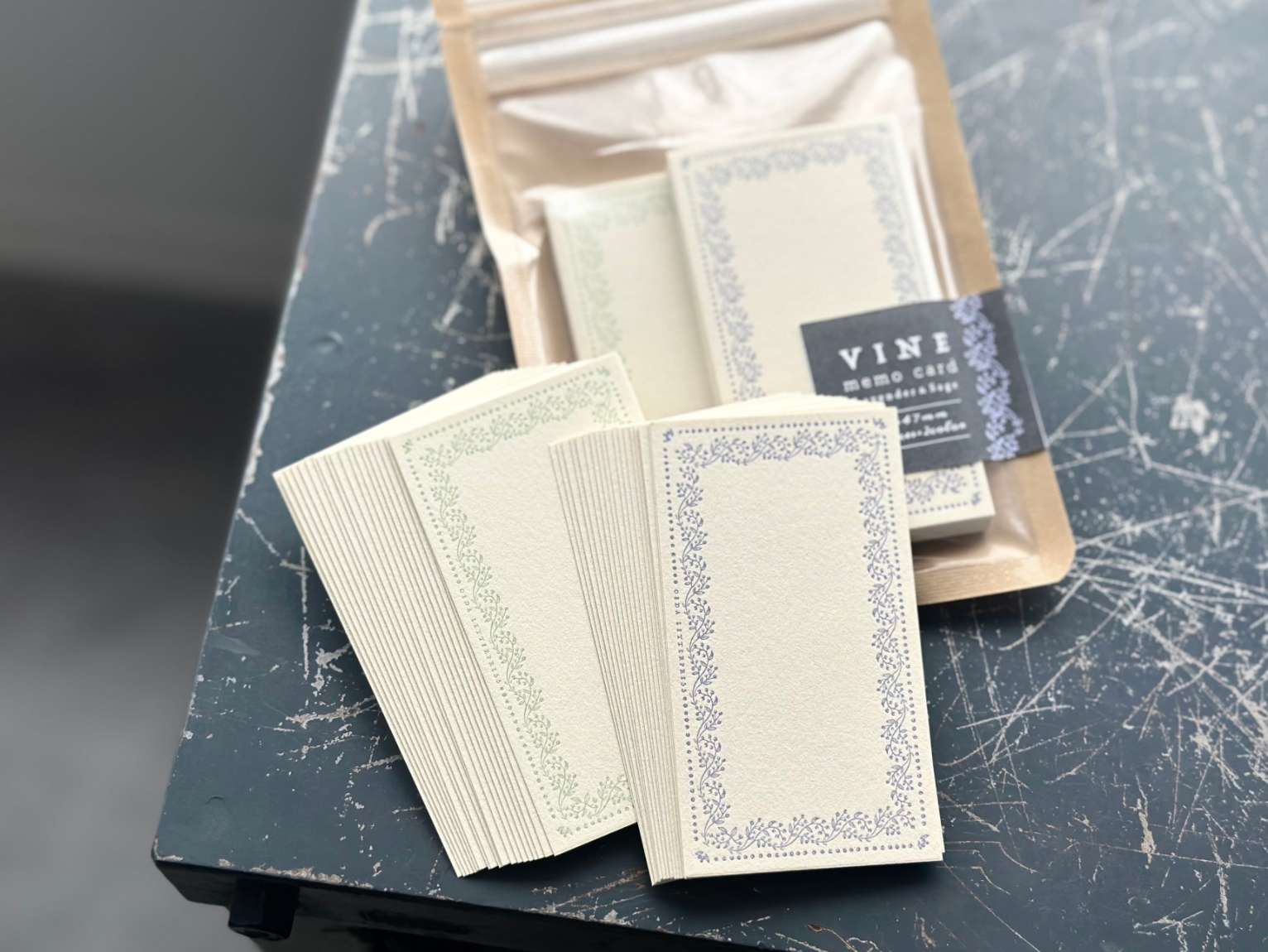 【限定販売】Memo card “VINE”限定色 Lavender&Sage
