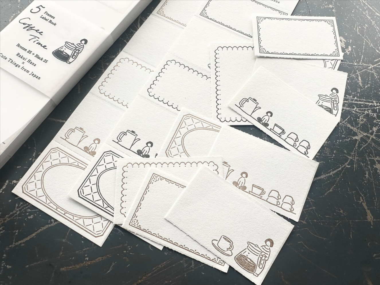 "Cute Things from Japan コラボ" Label book 【Coffee time/Stationery time】