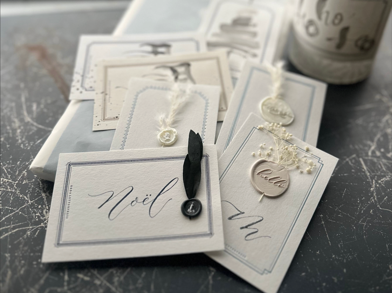 "NEW" Large frame card set 【Pale blue&Dark blue】