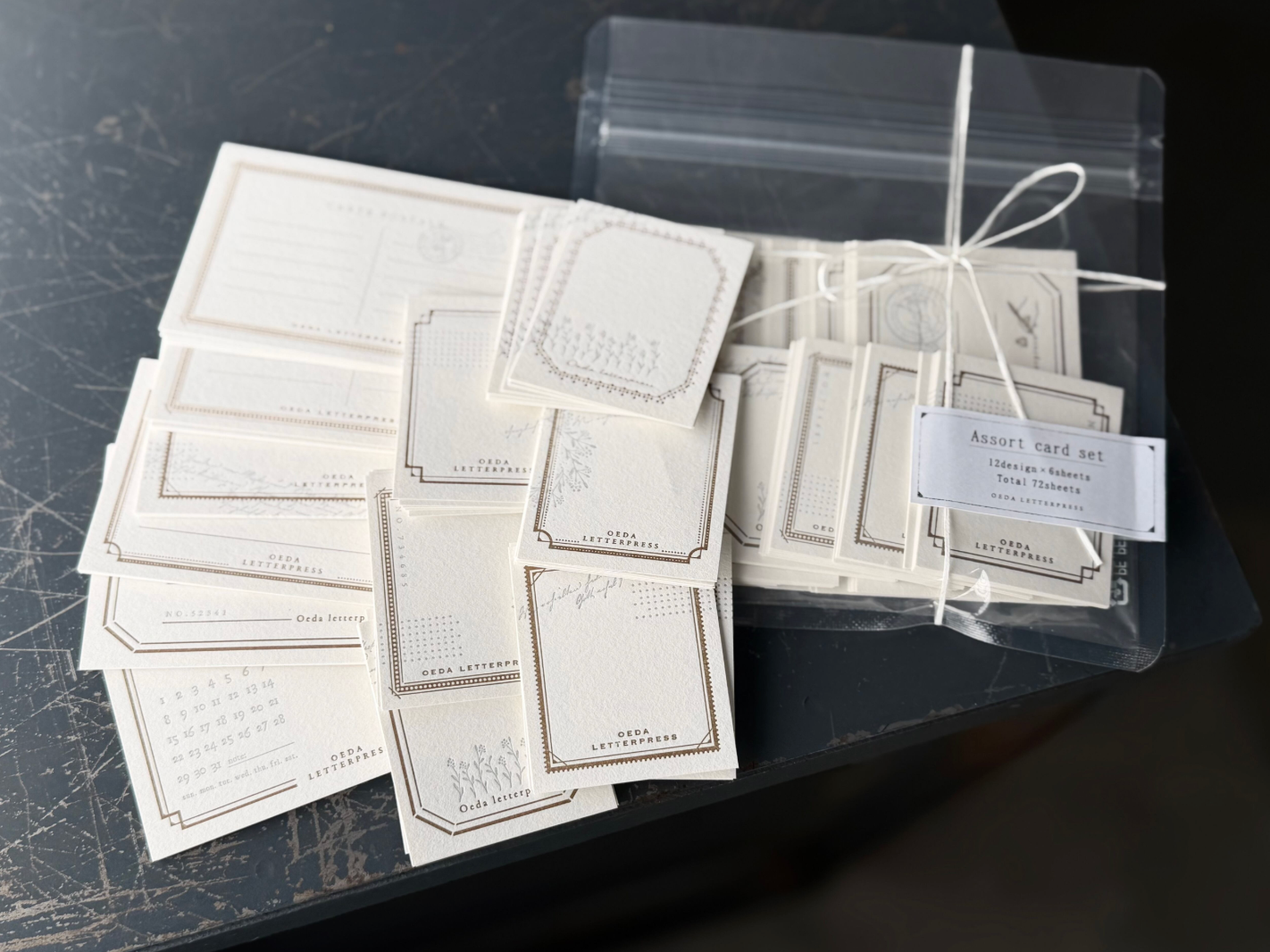 "Renewal" Assort card set / mellow silver (カード12種×6枚 計72枚入り)