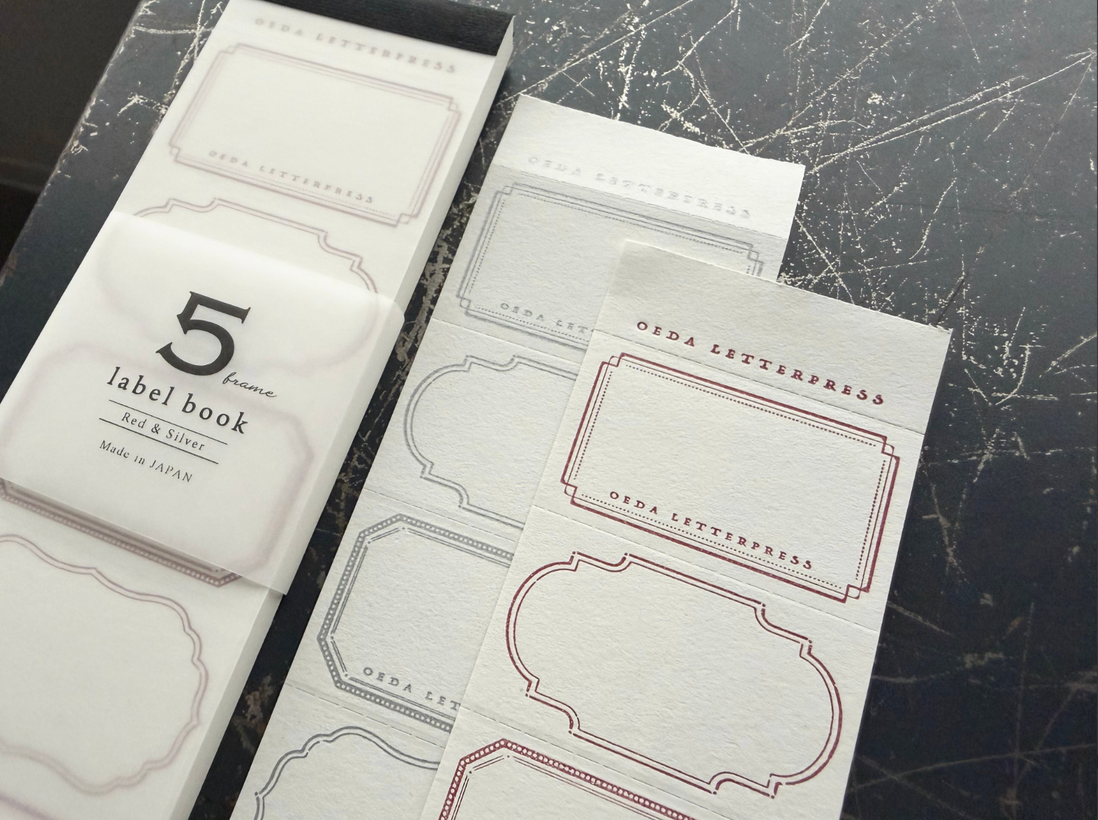 5frame label book 【Bronze&Dark blue / Red&Silver / Green&Black 】