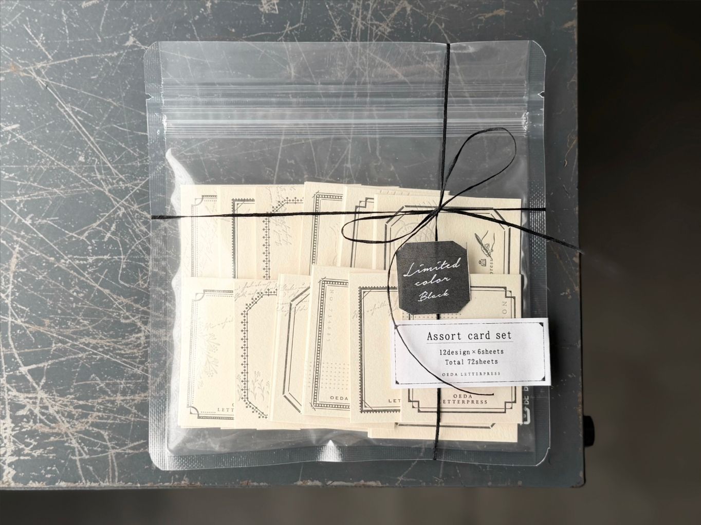 "NEW" Limited Edition Assort card set / mellow Black(カード12種×6枚 計72枚入り)