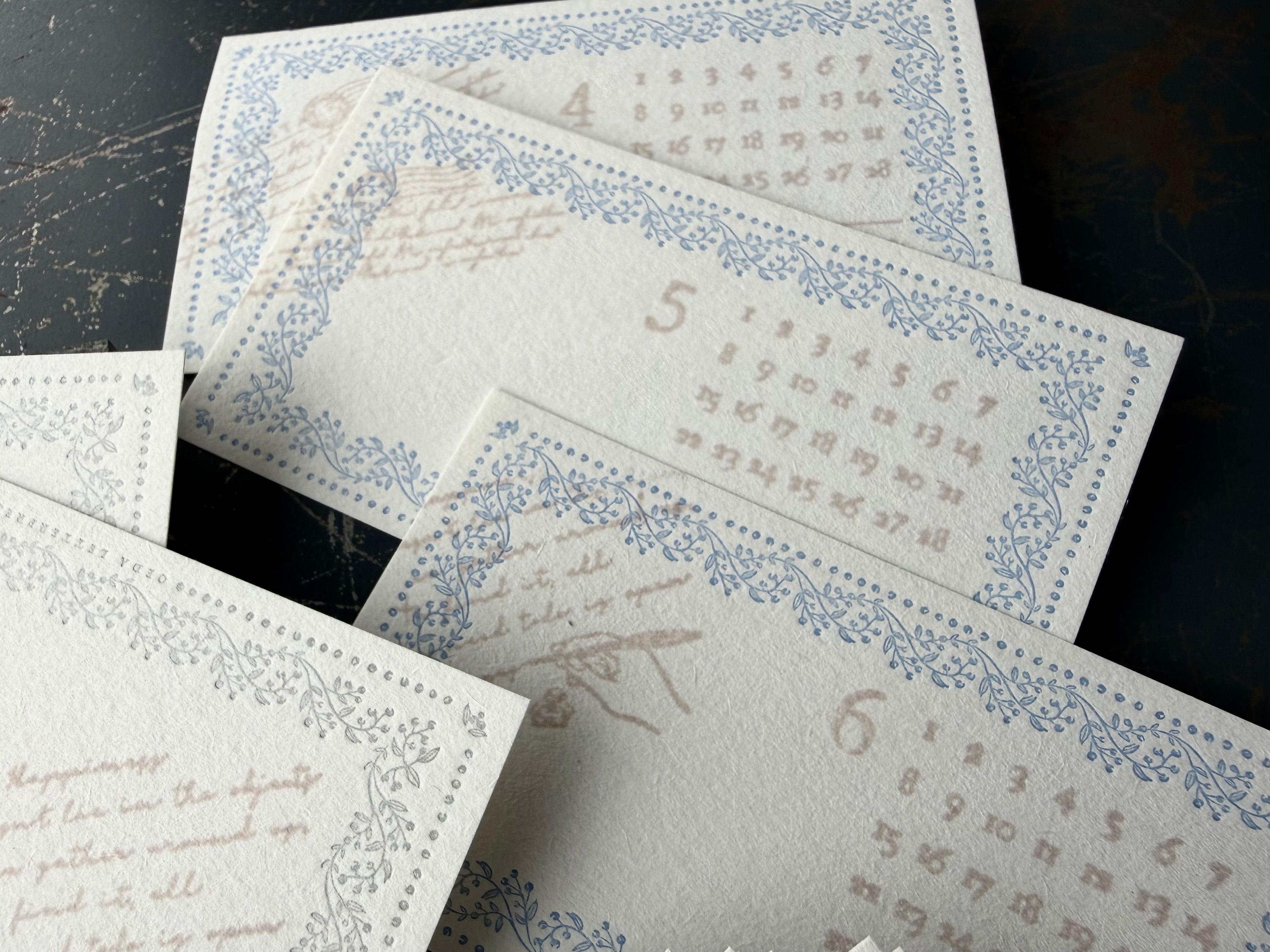 【Limited color】Memo card “VINE”限定色 Dusty Blue & Gray