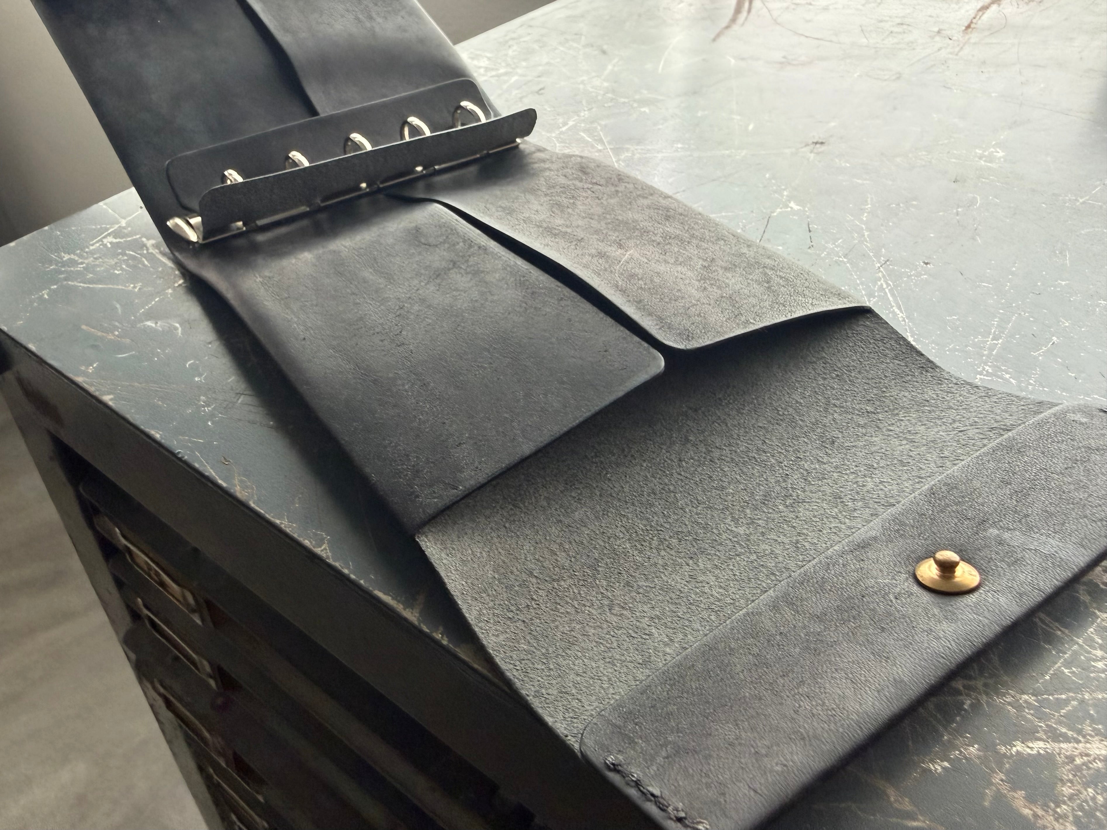 M5 square DIARY LEATHER COVER 【Black】