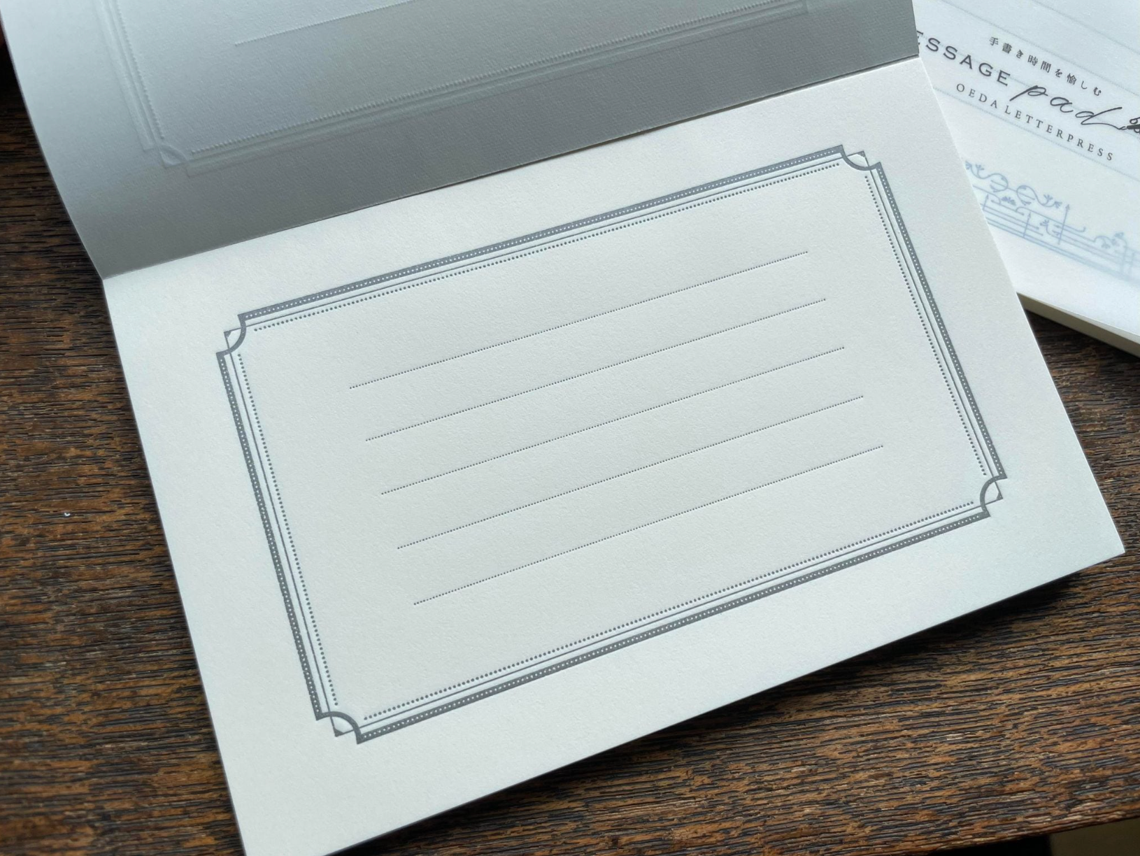 【活版印刷】Message pad [ Frame / Classic / Noble ]
