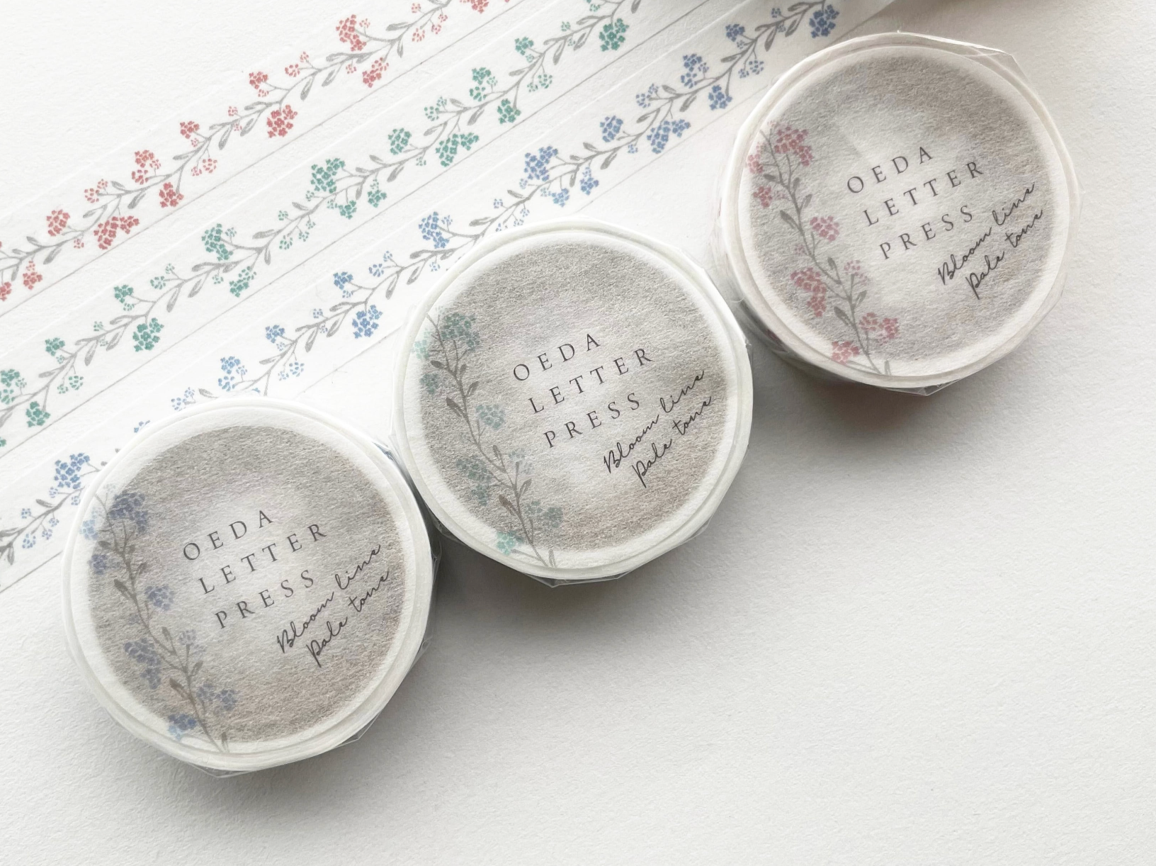 Masking tape【 Bloom line Pale color/blue・pink】