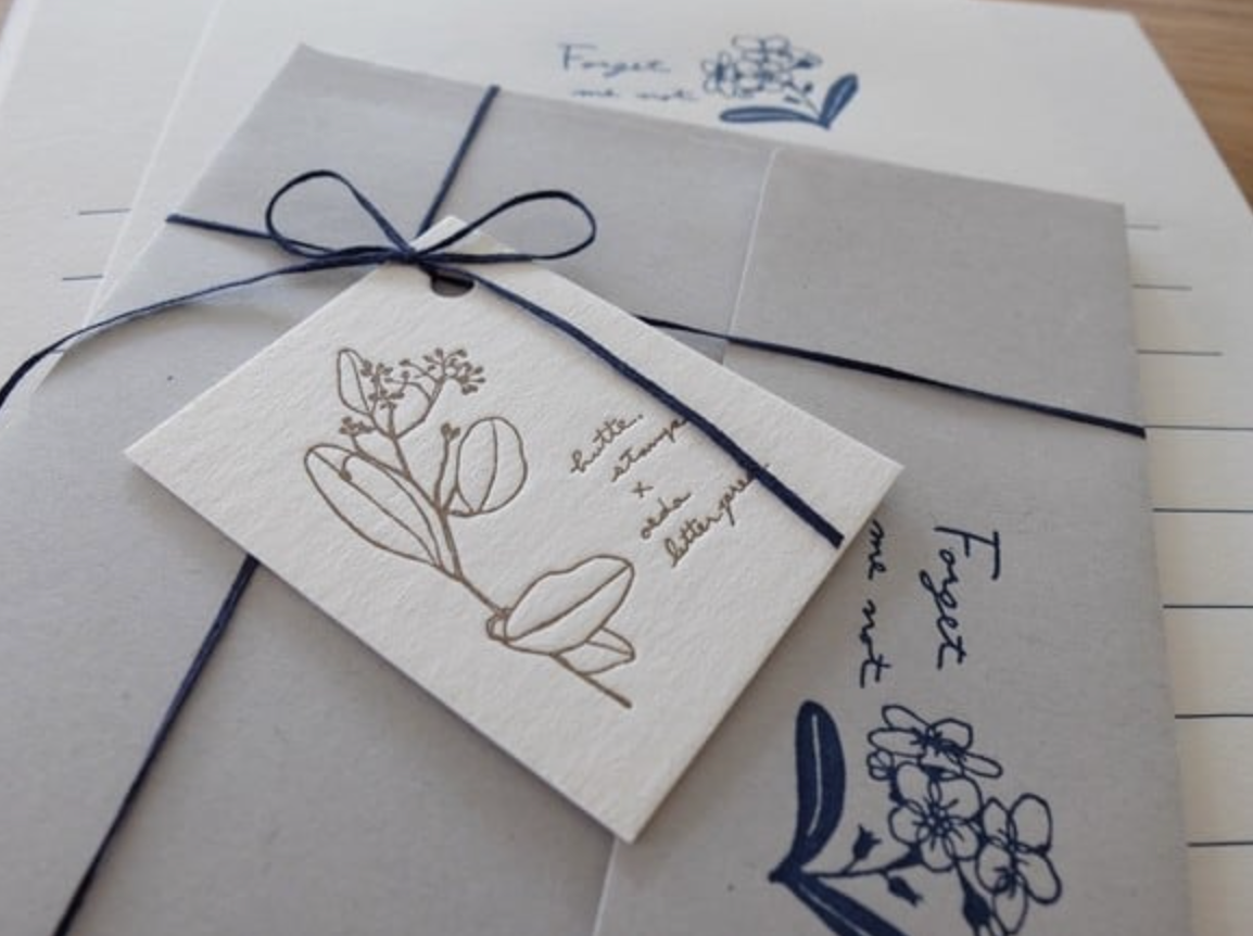 【活版印刷】Letter set [ 忘れな草 ]