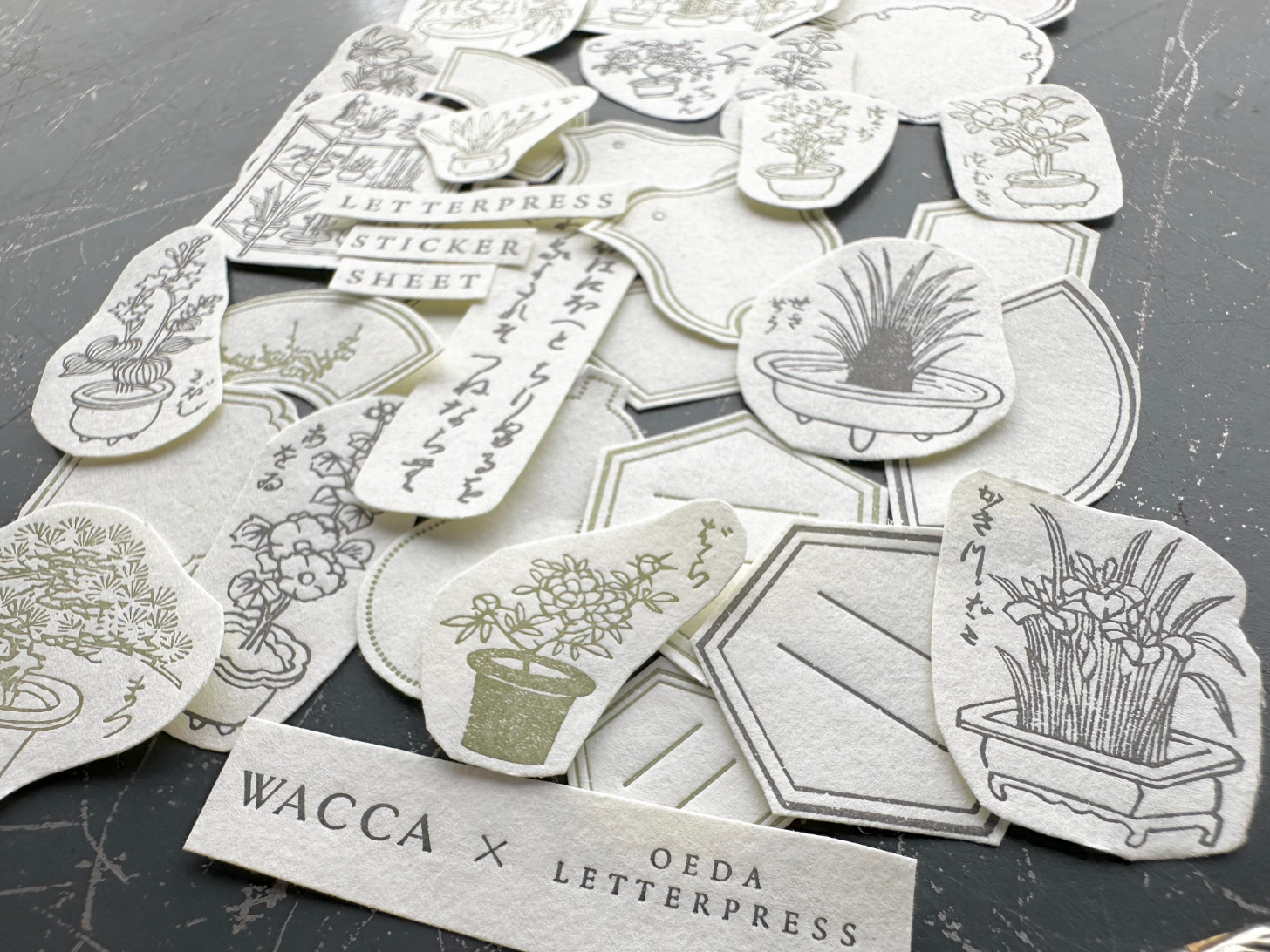 "WACCA JAPAN コラボ" LETTERPRESS sticker sheet【EDO FRAME】