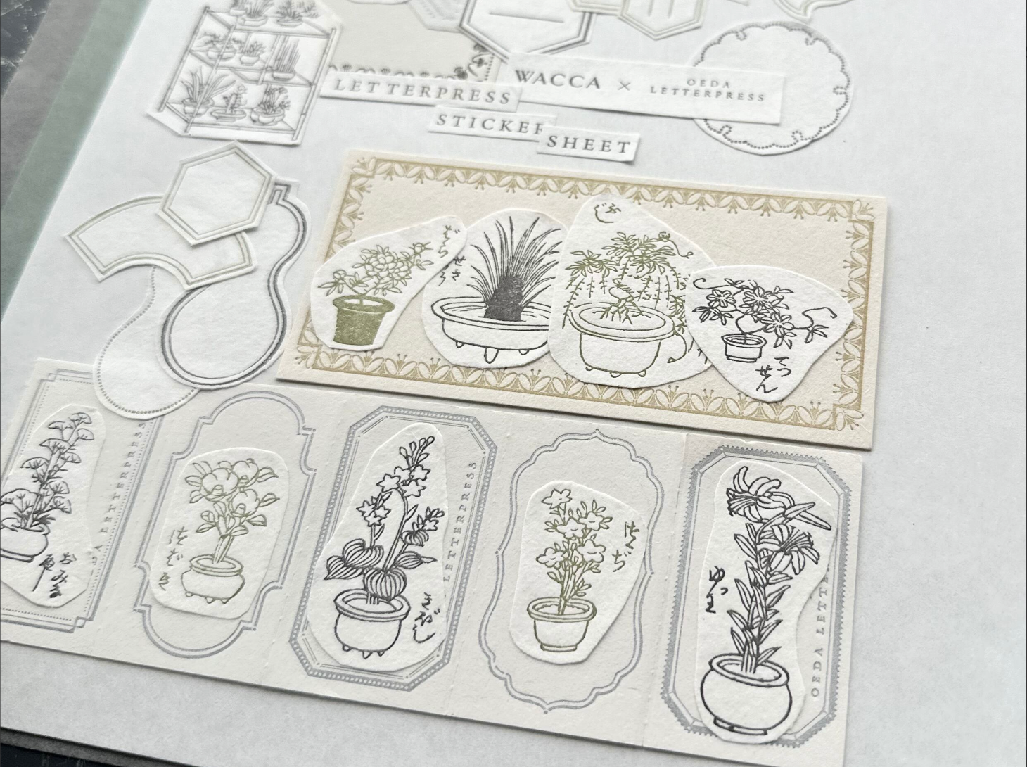 "WACCA JAPAN コラボ" LETTERPRESS sticker sheet【EDO FRAME】