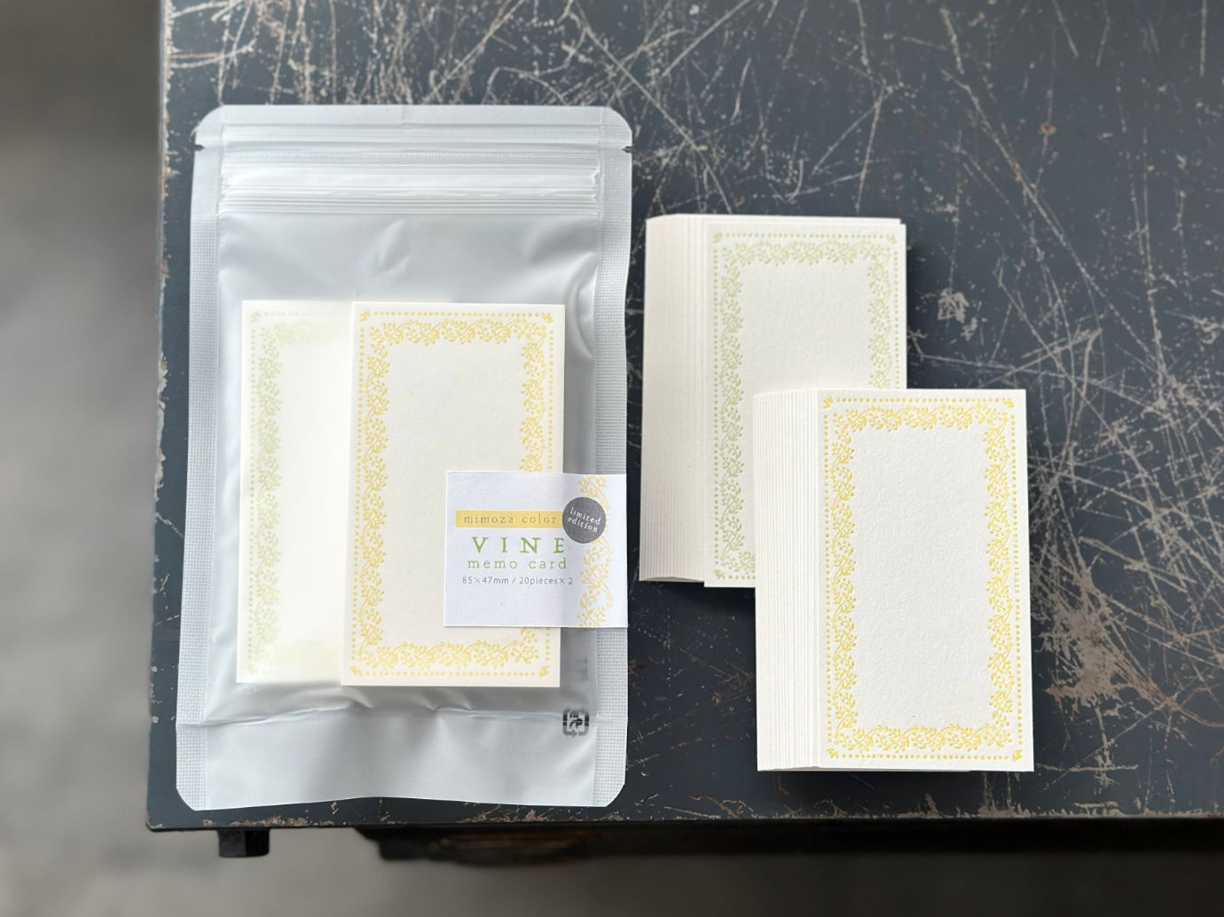 【限定販売】Memo card “VINE”限定色 ミモザカラー