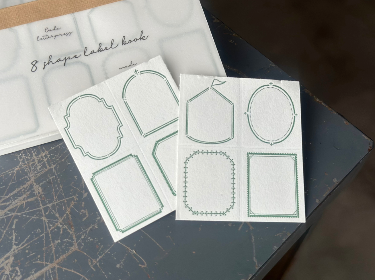 8shape label book【Frame/Green】