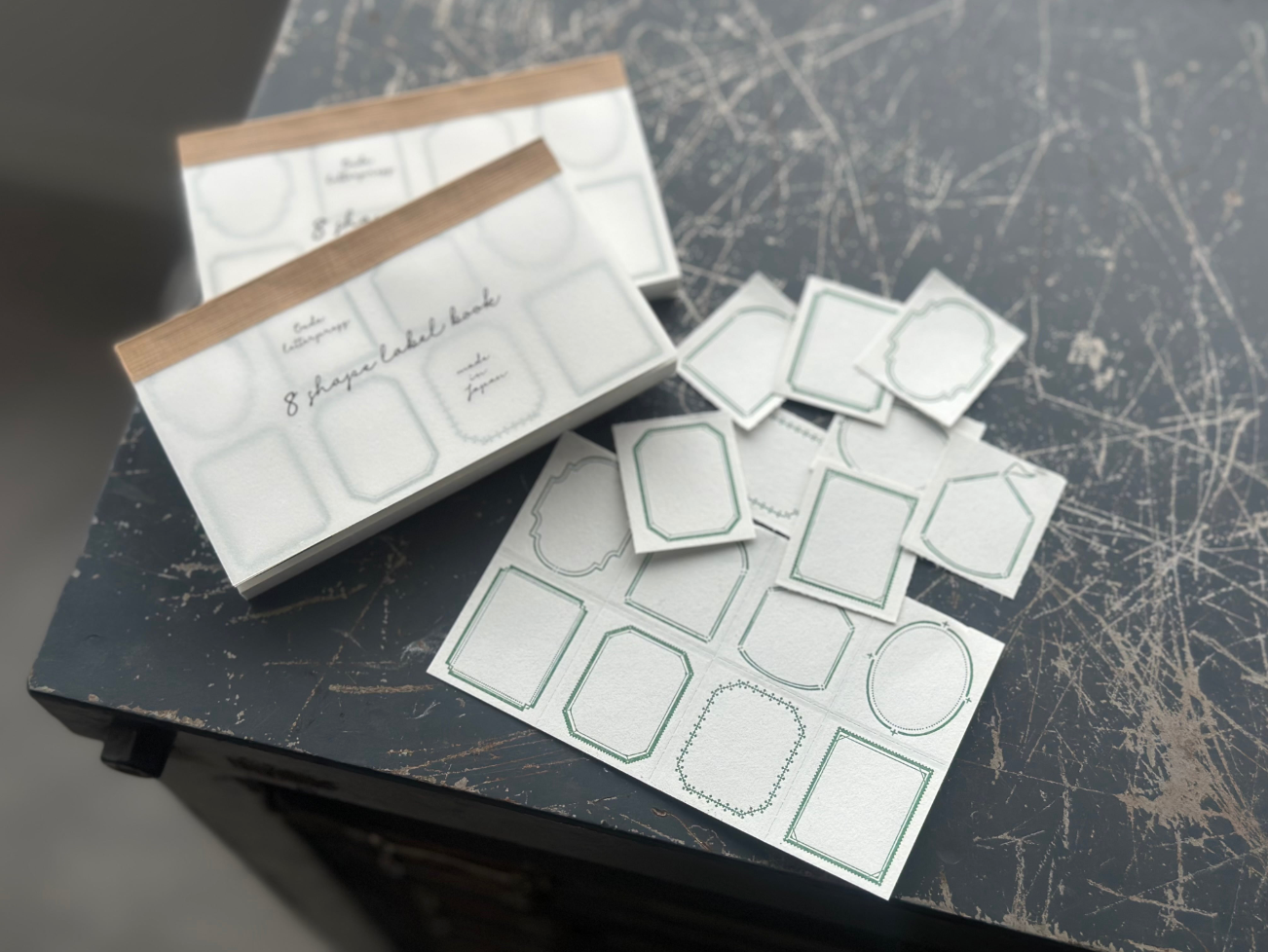 8shape label book【Frame/Green】