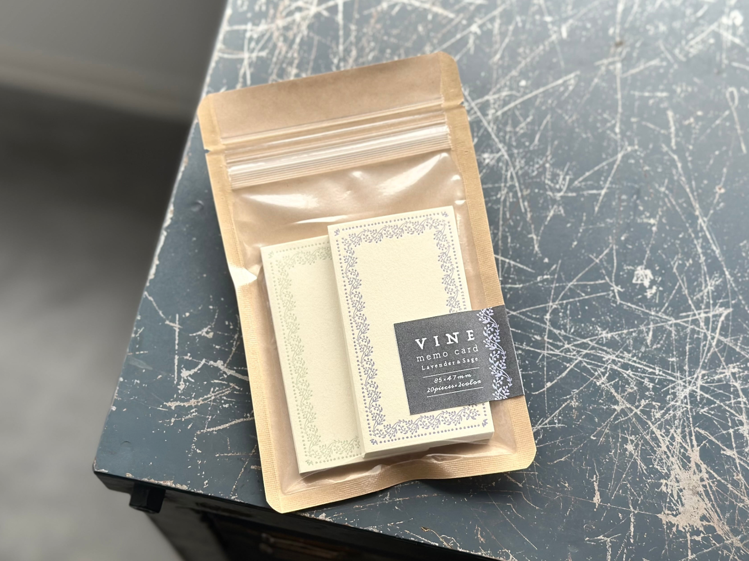 【限定販売】Memo card “VINE”限定色 Lavender&Sage
