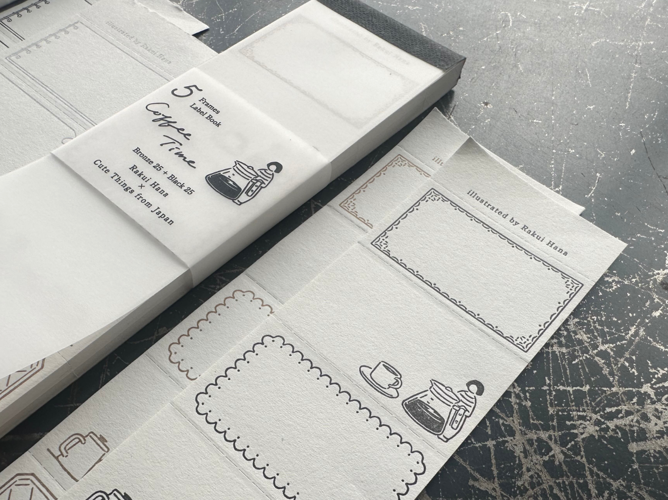 "Cute Things from Japan コラボ" Label book 【Coffee time/Stationery time】