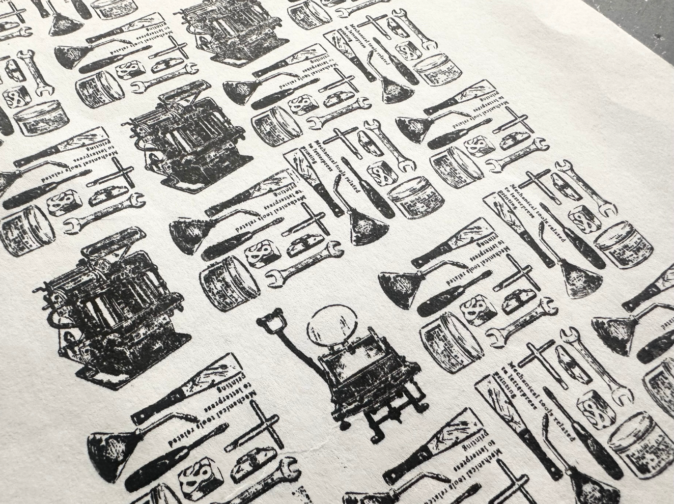 ”NEW" LETTERPRESS tools stamp【Platen/Tekin/Dougu】