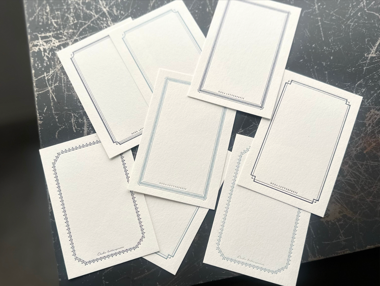 "NEW" Large frame card set 【Pale blue＆Dark blue】