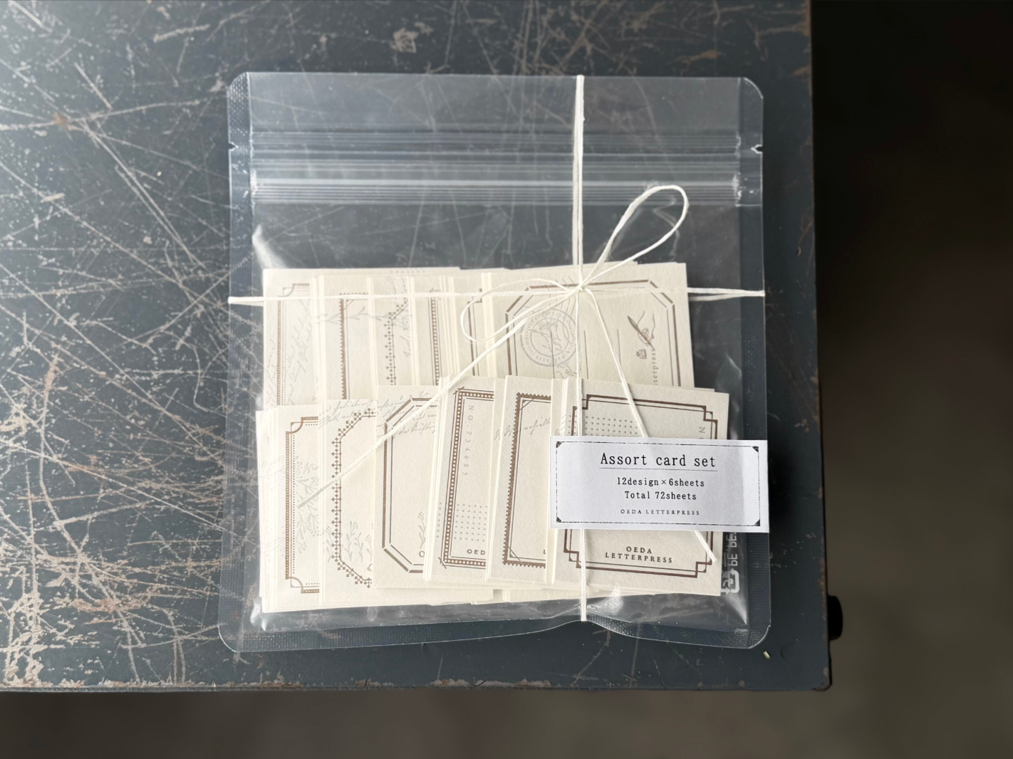 "Renewal" Assort card set / mellow silver （カード12種×6枚 計72枚入り）