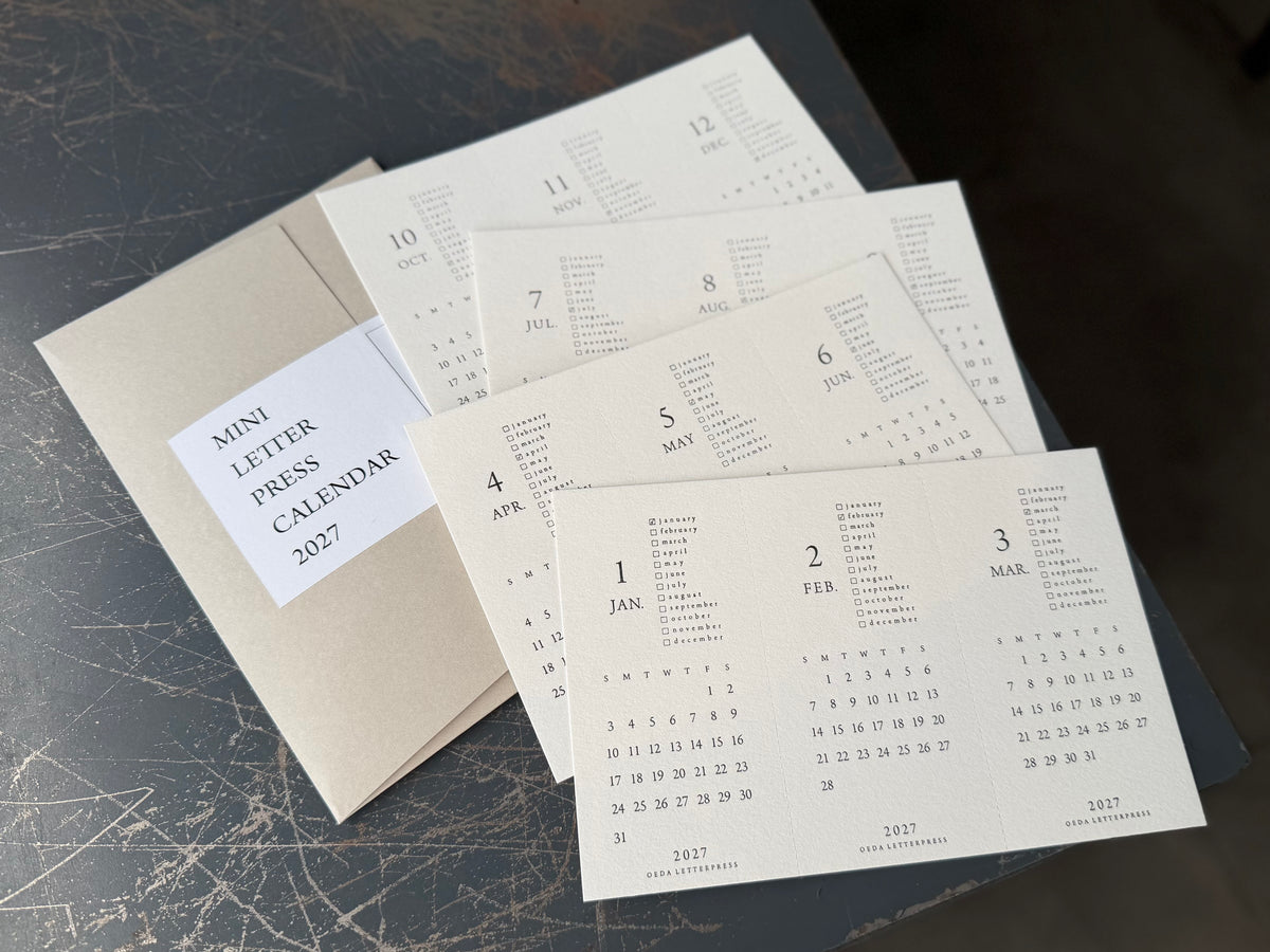 [30%OFF] MINI LETTERPRESS CALENDAR 2025