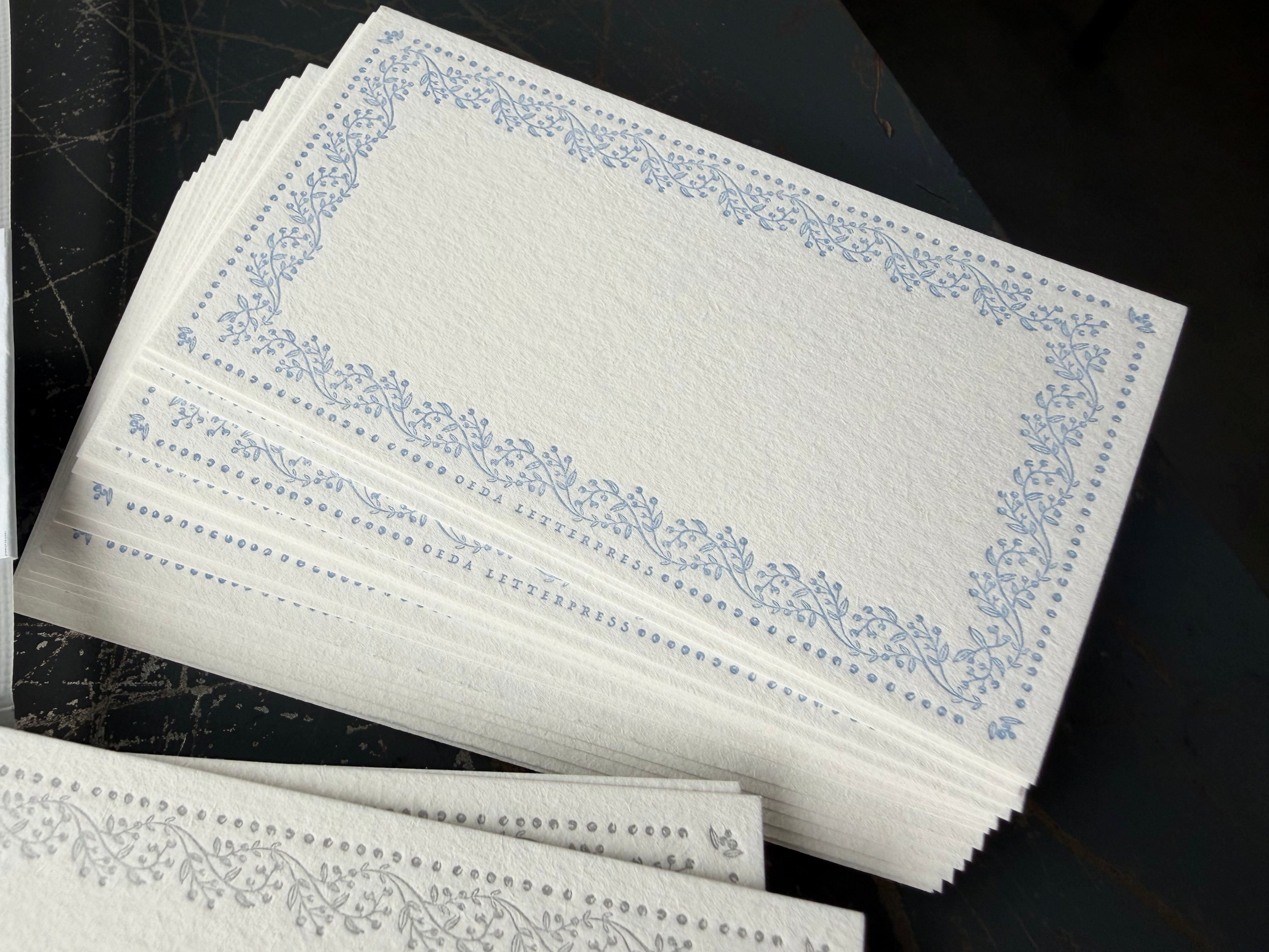 【Limited color】Memo card “VINE”限定色 Dusty Blue ＆ Gray